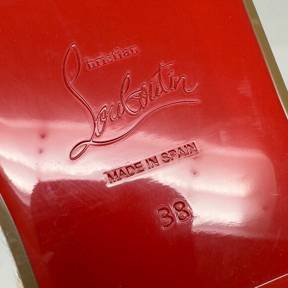 Christian Louboutin Mariza Zeppa 130 Black Espadrille Wedge Sandal EU 38 - Picture 11 of 11